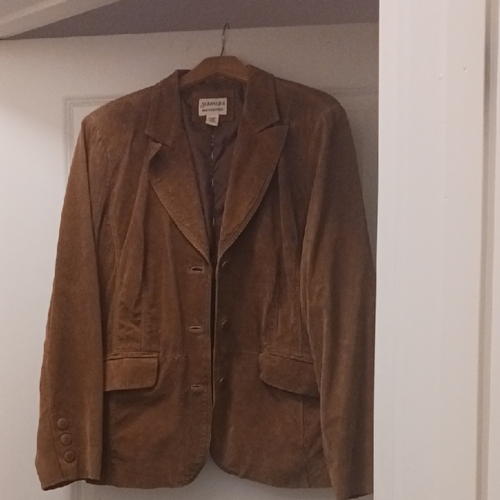 St. John's Bay Women's Brown Suede Blazer